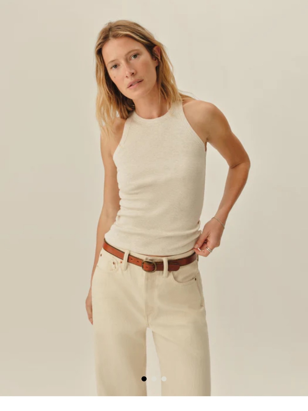 Slim fit ribbed tank in 295 GSM cotton blend.
COLOR:
Oatmeal Heather